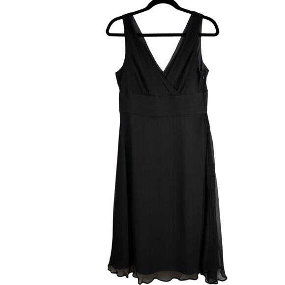 J.Crew Chocolate Brown Silk Midi Dress Size 10 Preppy Career Dark Academia Twee - Picture 3 of 8